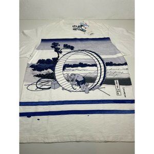 Uniqlo Hokusai Katsushika Blue Mens Limited Edition Japan Graphic T-Shirt L
